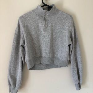 Grey crop sweater